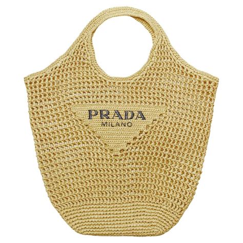 used prada raffia tote|prada shopping tote.